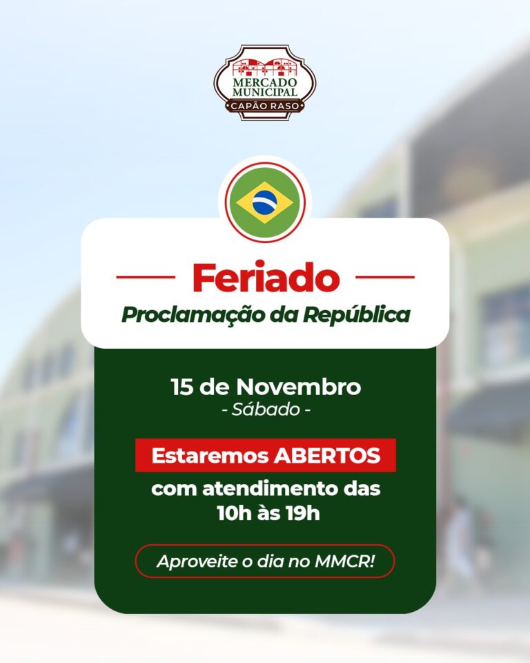 📢 Atenção!Bora curtir esse feriadão no MMCR, estaremos abertos, a partir das 10h.Esperamos por